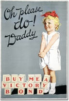 Newfoundland WW1 poster: Oh Please Do! Daddy Buy Me a Victory Bond