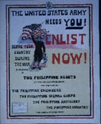 Philippine WW1 poster: The United States Army Needs You!