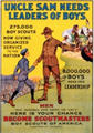 US WWI poster (general): Uncle Sam Needs Leaders of Boys