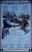 US WWI poster (general): America first Learn English