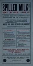 US WWI poster (general): Spilled Milk!
