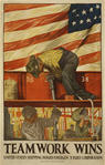US WWI poster (general): Team Work Wins