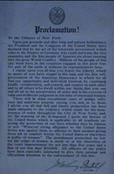 US WWI poster (general): Proclamation!