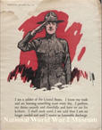 US WWI poster (general): I am a soldier