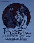 US WWI poster (general): These Boys Will Look