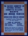 US WWI poster (general): The Mayor's Committee