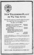 US WWI poster (general): New Telephone Plant