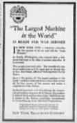US WWI poster (general): The Largest Machine