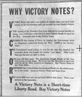 US WWI poster (general): Why Victory Notes?