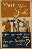 US WWI poster (general): Your War Savings Pledge
