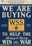 US WWI poster (general): We Are Buying W.S.S.