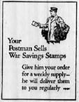 US WWI poster (general): Your Postman