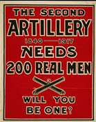 US WWI recruitment poster: The Second Artillery 1840-1917...