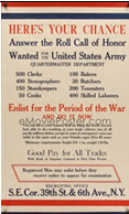 US WWI recruitment poster: Here's Your Chance