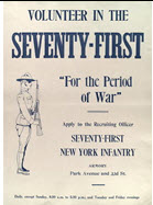 US WWI recruitment poster: Volunteer in the Seventy-first