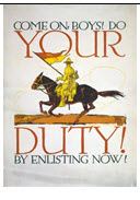 US WWI recruitment poster: Come on, Boys! 