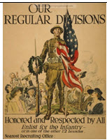 US WWI recruitment poster: Our Regular Divisions