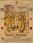 US WWI recruitment poster: Regulars/Infantry Dvisionsi