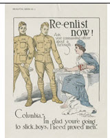 US WWI recruitment poster: Re-enlist Now!