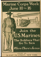 US WWI recruitment poster: Marine Corps Week