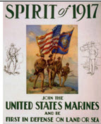 US WWI recruitment poster: Spirit of 1917