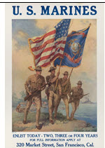 US WWI recruitment poster: U.S. Marines/Enlist Today 