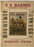 US WWI recruitment poster: U.S. Marines/Soldiers of the Sea 