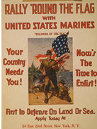 US WWI recruitment poster: Rally 'Round the Flag