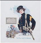 US WWI recruitment poster: Go Over with U.S. Marines