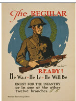 US WWI recruitment poster: The Regular/Ready!