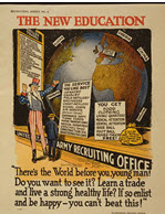 US WWI recruitment poster: The New Education