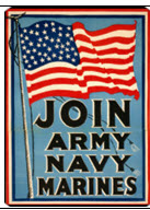 US WWI recruitment poster: Join Army - Navy - Marines
