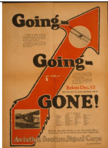 US WWI recruitment poster: Going –Going –Gone