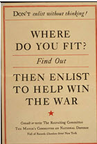 US WWI recruitment poster: Don't Enlist Without Thinking!
