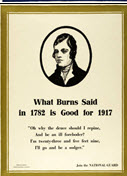 US WWI recruitment poster: What Burns Said in 1782...