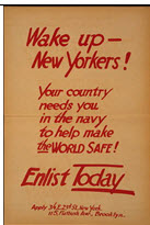US WWI recruitment poster: Wake Up – New Yorkers!
