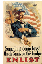 US WWI recruitment poster: Something Doing Boys!