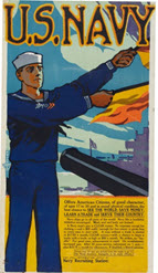 US WWI recruitment poster: U.S. Navy offers American citizens, of good character... 