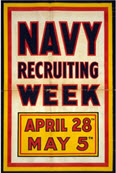 US WWI recruitment poster: Navy Recruiting Week