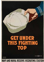 US WWI recruitment poster: Get Under This Fighting Top 