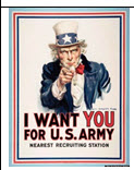 US WWI recruitment poster: I Want You for U.S. Army 