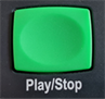 Square green indented button with Play/Stop in white lettering